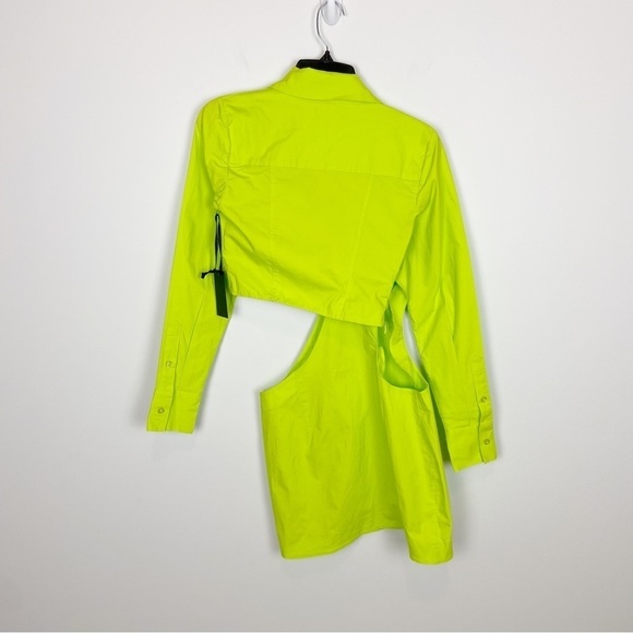 H:ours Roxane Mini Dress in Acid Lime Size XS - Picture 4 of 7